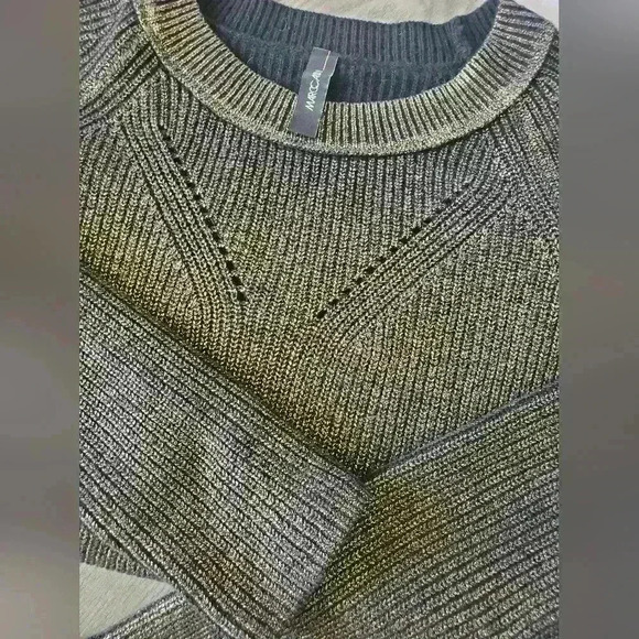 MARC CAIN gold/ black wool and  cashmere sweater. Size N2 (US 6) - Picture 14 of 14